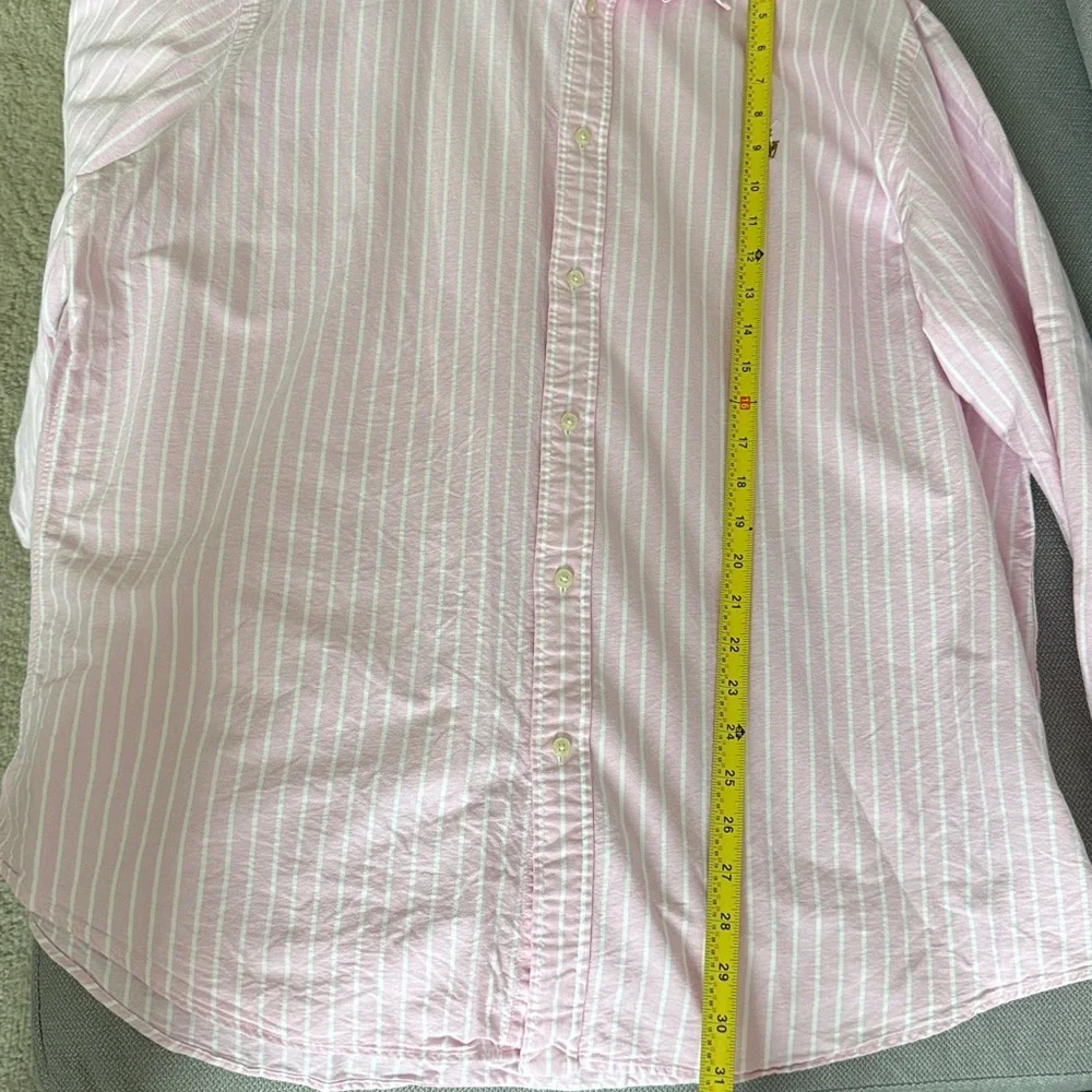 Polo by Ralph Lauren Pink and White Striped Button-Down Shirt - Picture 7 of 16
